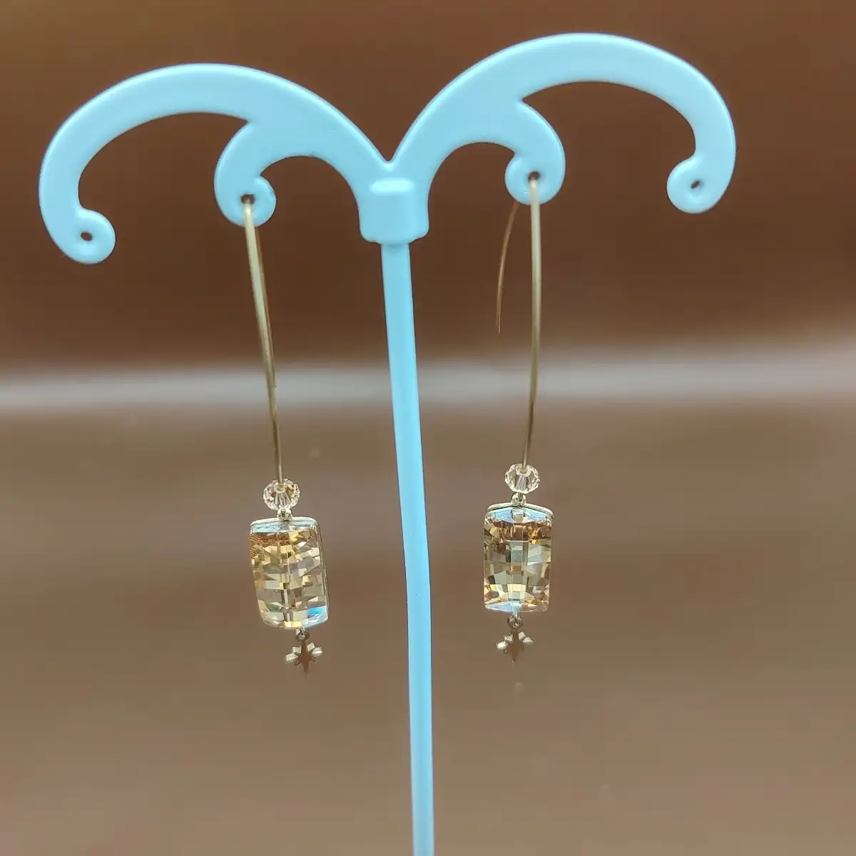 boucles d oreilles cristaux