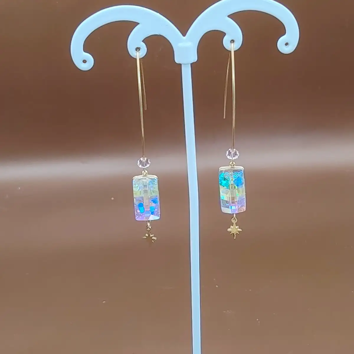 boucles d oreilles cristaux